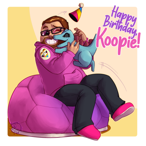A portrait of twitch streamer KoopaWithAMoustache by orribu. Commissioned by 8BitVal.