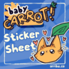 orribu_Baby-Carrot-Stickers-Preview-Image Baby Carrot! 🥕 Sticker Sheet+ Mini Thank-You Card